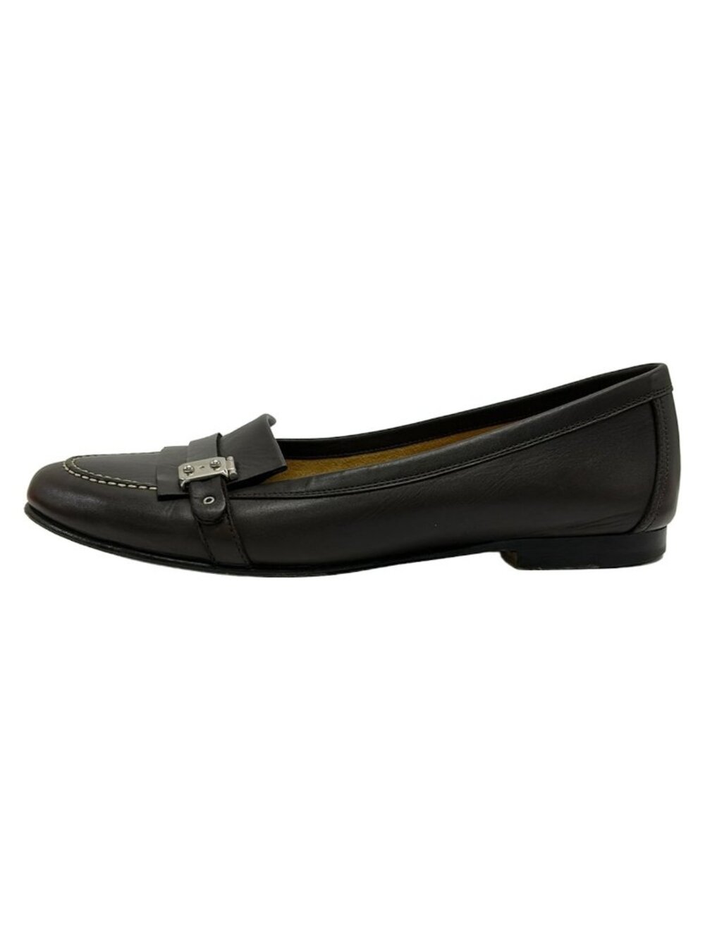 Hermes Loafers Dark Brown Leather